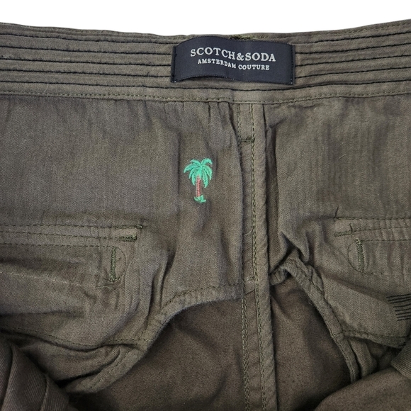 SCOTCH & SODA Pleated Cotton Cargo Pants khaki W36 L32 - Picture 5 of 15